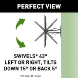 Sanus LLF225 Full-Motion TV-Mount, Steel, Black, Wall, For: 42 to 90 in, Up to 120 lb TVs