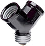 Legrand 128 Single to Twin Lamp Holder Adapter, 660 W, Brown