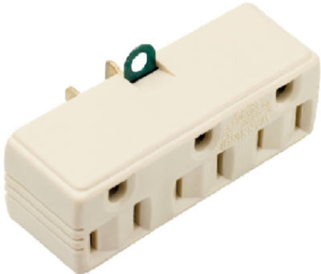 Legrand 1219ICC10 Adapter, 15 A, 125 V, 3 -Outlet, NEMA: NEMA 5-15R, Ivory