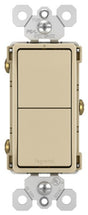 Legrand radiant RCD11ICC6 Decorator Switch, 15 A, 120/125 VAC, Back Wire, Side Wire Terminal, Ivory