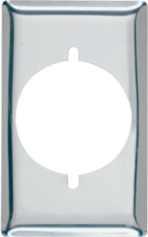 Legrand S384CCC10 Single Receptacle Wallplate, 7.8 in L, Standard, 1-Gang, Metal, Silver, Chrome, Wall