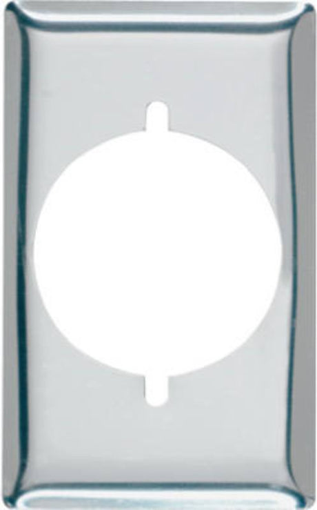 Legrand S384CCC10 Single Receptacle Wallplate, 7.8 in L, Standard, 1-Gang, Metal, Silver, Chrome, Wall