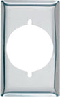 Legrand S384CCC10 Single Receptacle Wallplate, 7.8 in L, Standard, 1-Gang, Metal, Silver, Chrome, Wall
