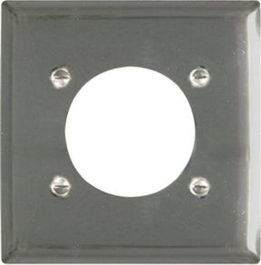 Legrand S3862CCC10 Single Receptacle Wallplate, Duplex, 7.8 in L, Standard, 1-Gang, Metal, Silver, Chrome