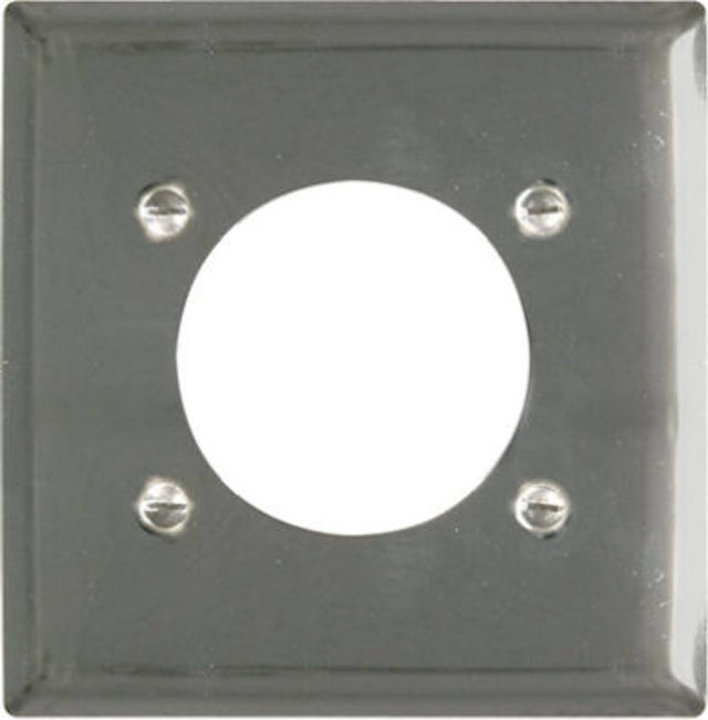 Legrand S3862CCC10 Single Receptacle Wallplate, Duplex, 7.8 in L, Standard, 1-Gang, Metal, Silver, Chrome