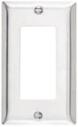 Legrand SS26CC25 Wallplate, Decorative, 4-1/2 in L, 2-3/4 in W, 1-Gang, Stainless Steel, Silver, Brushed