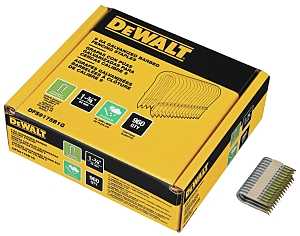 DEWALT DFS9175B1G Series Barbed Fence Staple, 1-3/4 in L, Aluminum/Zinc, 9 ga Wire, 9 ga Gauge, Galvanized Steel, 960/PK