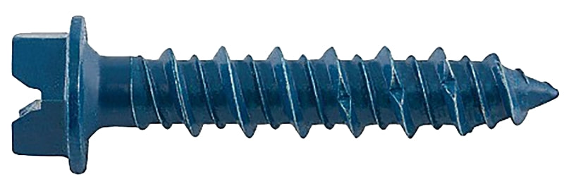 DEWALT UltraCon+ Series DFM12732 Concrete Screw Anchor, 1/4 in Dia, 4 in L, Carbon Steel, Zinc Stalgard, 100/BX