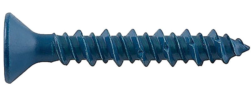 DEWALT UltraCon+ Series DFM12760 Concrete Screw Anchor, 1/4 in Dia, 1-1/4 in L, Carbon Steel, Zinc Stalgard, 100/BX