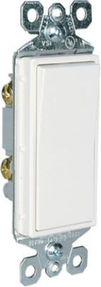 Legrand radiant Series TM870WCC10 Paddle Switch, 15 A, 120/277 VAC, Push Wire, Side Wire Terminal, White, 1-Pole