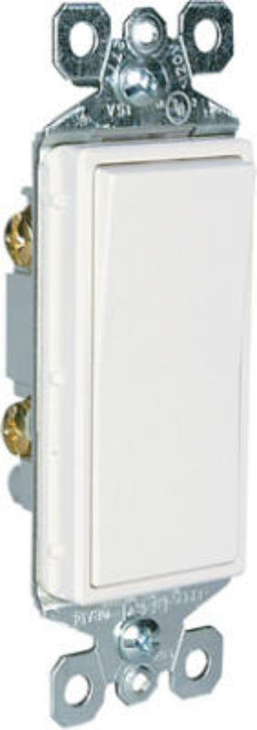 Legrand radiant Series TM870WCC10 Paddle Switch, 15 A, 120/277 VAC, Push Wire, Side Wire Terminal, White, 1-Pole