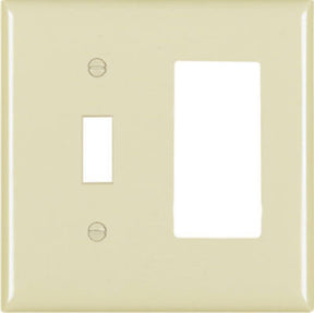 Legrand TradeMaster TP Series TP126-I Wallplate, Decorator, 4.7 in L, 1-Gang, Nylon, Ivory