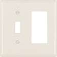 Legrand TP126LACC12 Combination Wallplate, Standard, 2 -Gang, Nylon, Light Almond, Wall Mounting