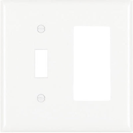 Legrand TradeMaster TP Series TP126-W Wallplate, Decorator, 4.7 in L, 1-Gang, Nylon, White