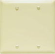 Legrand TP23ICC12 Blank Wallplate, 0.07 in Thick, 2 -Gang, Nylon, Ivory, Box Mounting