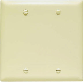 Legrand TP23ICC12 Blank Wallplate, 0.07 in Thick, 2 -Gang, Nylon, Ivory, Box Mounting