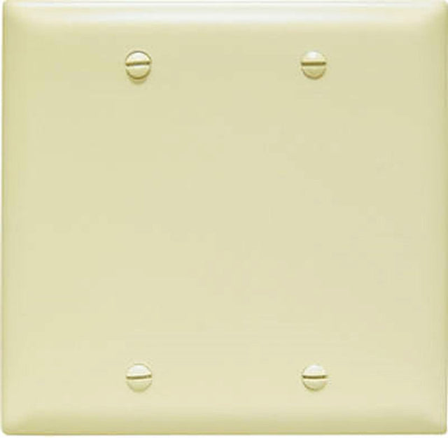 Legrand TP23ICC12 Blank Wallplate, 0.07 in Thick, 2 -Gang, Nylon, Ivory, Box Mounting