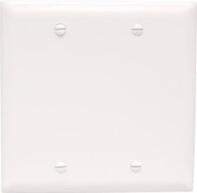 Legrand TradeMaster TP23WCC12 Blank Wallplate, 4-11/16 in L, 4-3/4 in W, 0.07 in Thick, 2 -Gang, Nylon