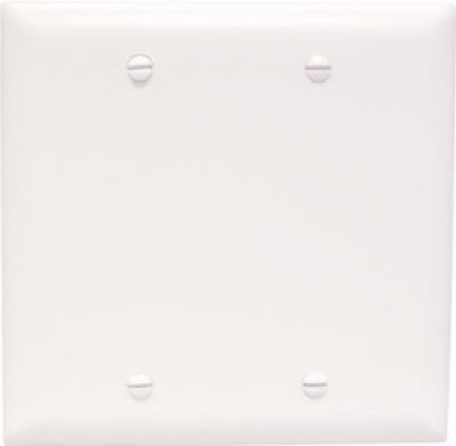 Legrand TradeMaster TP23WCC12 Blank Wallplate, 4-11/16 in L, 4-3/4 in W, 0.07 in Thick, 2 -Gang, Nylon