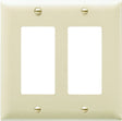 Legrand TradeMaster TP262ICC30 Switch Wallplate, 4-11/16 in L, 4-3/4 in W, 2 -Gang, Nylon, Ivory, Matte