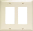 Legrand TradeMaster TP TP262LACC30 Wallplate, 4.6875 in L, 4-3/4 in W, 2 -Gang, Nylon, Light Almond