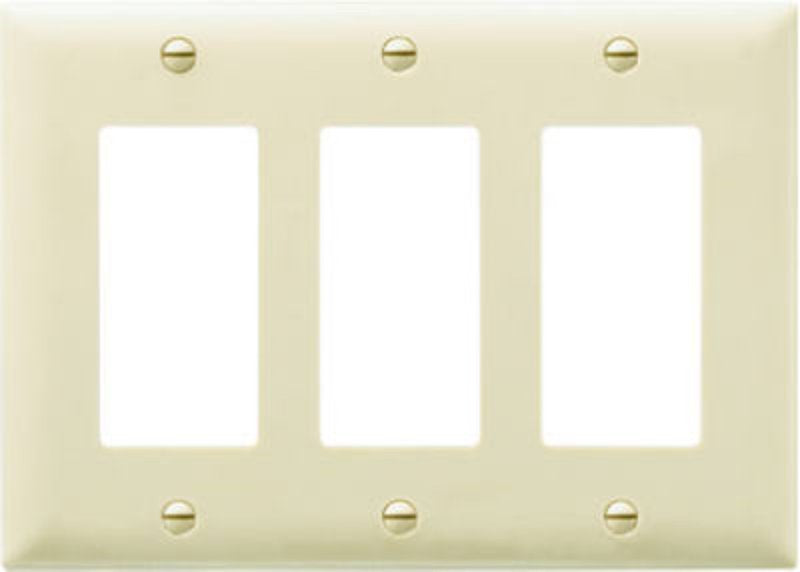 Legrand TradeMaster TP TP263ICC12 Wallplate, 4.7 in L, 3 -Gang, Nylon, Ivory