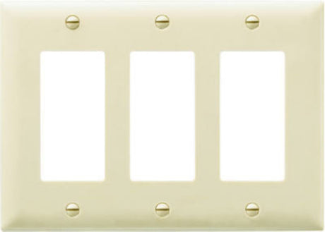 Legrand TradeMaster TP TP263ICC12 Wallplate, 4.7 in L, 3 -Gang, Nylon, Ivory