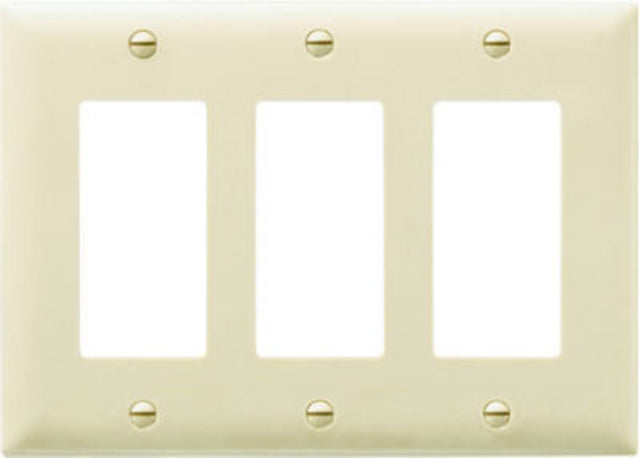 Legrand TradeMaster TP TP263ICC12 Wallplate, 4.7 in L, 3 -Gang, Nylon, Ivory