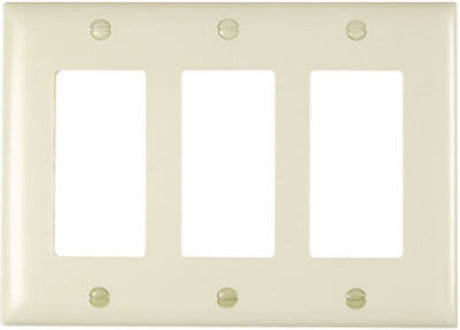 Legrand TradeMaster TP TP263LACC12 Wallplate, 4.7 in L, 3 -Gang, Nylon, Light Almond