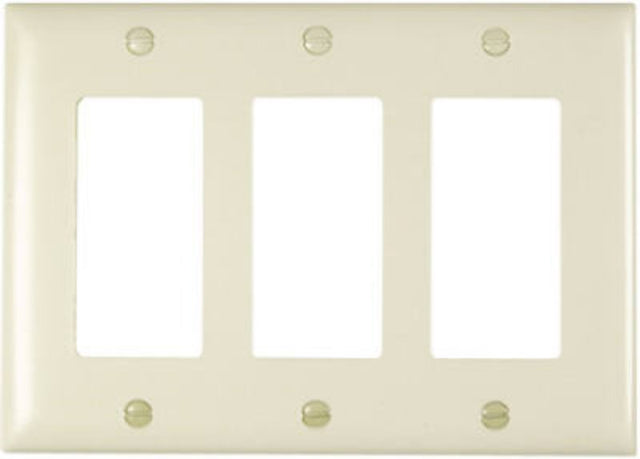 Legrand TradeMaster TP TP263LACC12 Wallplate, 4.7 in L, 3 -Gang, Nylon, Light Almond
