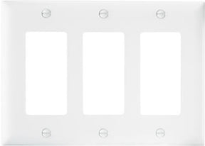 Legrand TradeMaster TP TP263WCC12 Wallplate, 4.7 in L, 3 -Gang, Nylon, White