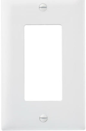Legrand TradeMaster TP Series TP26WCP10 Wallplate, 4.6875 in L, 2.937 in W, 1-Gang, Nylon, White