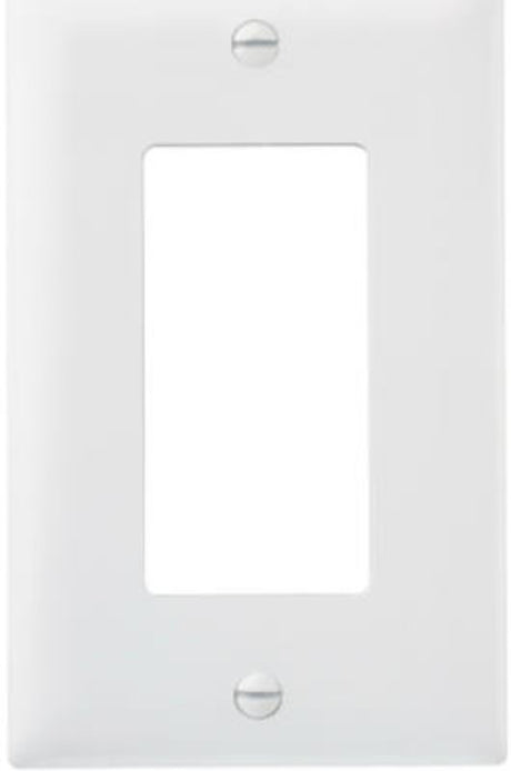 Legrand TradeMaster TP Series TP26WCP10 Wallplate, 4.6875 in L, 2.937 in W, 1-Gang, Nylon, White