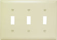 Legrand TradeMaster TP TP3-I Wallplate, 4-11/16 in L, 6.563 in W, 3 -Gang, Nylon, Ivory