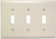 Legrand TradeMaster TP TP3LACC12 Wallplate, 4.6875 in L, 6.563 in W, 3 -Gang, Plastic, Light Almond