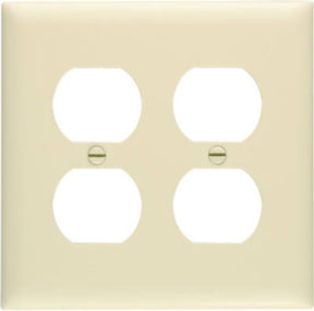 Legrand TradeMaster TP82ICC30 Wallplate, 4-11/16 in L, 4-3/4 in W, Standard, 2 -Gang, Nylon, Ivory, Matte