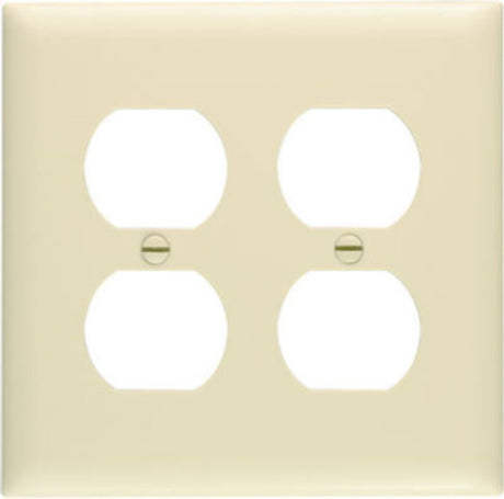 Legrand TradeMaster TP82ICC30 Wallplate, 4-11/16 in L, 4-3/4 in W, Standard, 2 -Gang, Nylon, Ivory, Matte