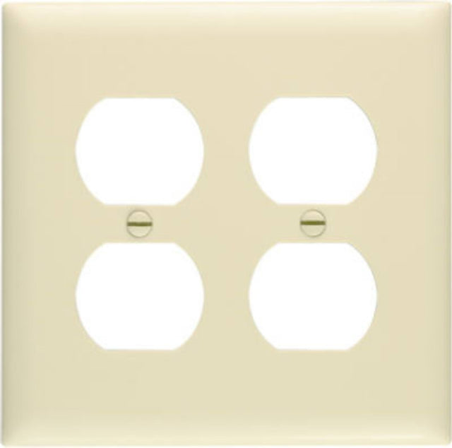 Legrand TradeMaster TP82ICC30 Wallplate, 4-11/16 in L, 4-3/4 in W, Standard, 2 -Gang, Nylon, Ivory, Matte