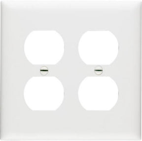 Legrand TradeMaster TP82WCC30 Wallplate, 4-11/16 in L, 4-3/4 in W, Standard, 2 -Gang, Nylon, White, Matte