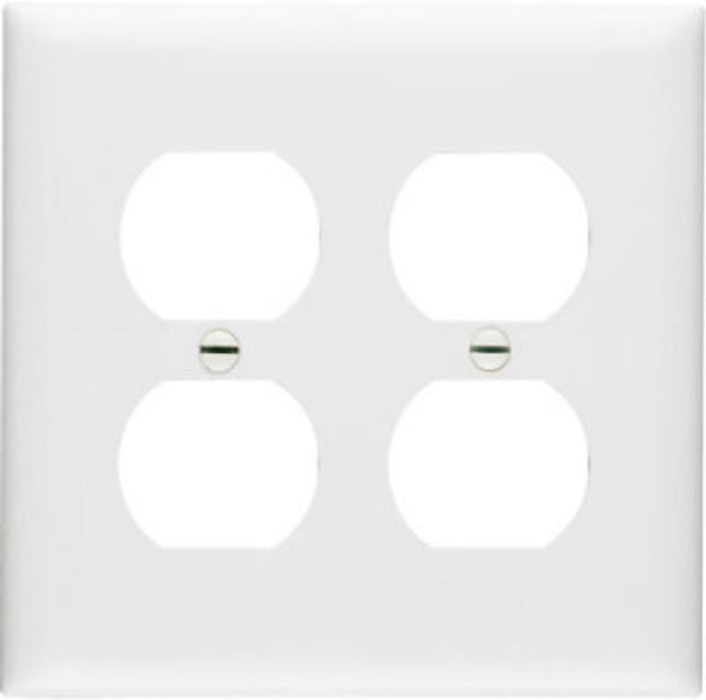 Legrand TradeMaster TP82WCC30 Wallplate, 4-11/16 in L, 4-3/4 in W, Standard, 2 -Gang, Nylon, White, Matte