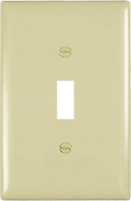 Legrand TradeMaster TPJ1ICC70 Wallplate, 3-5/16 in L, 5.062 in W, 1 -Gang, Nylon, Ivory