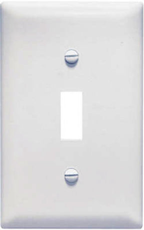 Legrand TradeMaster TPJ1WCC70 Wallplate, 3-5/16 in L, 5.062 in W, 1 -Gang, Nylon, White