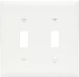 Legrand TPJ2WCC10 Wallplate, 4.93 in L, 4.87 in W, 2 -Gang, Nylon, White