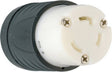 Legrand Turnlok L530CCCV3 Locking Connector, 2 -Pole, 30 A, 125 V, IP20, NEMA: NEMA L5-30R, Black/White