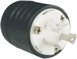 Legrand Turnlok L530PCCV3 Locking Plug, 2 -Pole, 30 A, 125 V, IP20, NEMA: NEMA L5-30P, Black/White