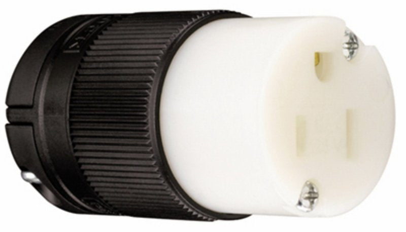 Legrand PS515CCLBCCV4 Connector, 15 A, 125 V Straight Blade, Nylon, Black/White