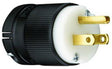Legrand Camp-Lock PS515PCLBCCV4 Electrical Plug, 15 A, 125 V, NEMA: NEMA 5-15P, Black/White