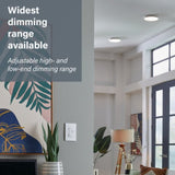 Legrand radiant Series RHL153PW Advanced Dimmer, 1.25 A, 120 V, 150 W, CFL, Incandescent, LED Lamp, 3-Way, White
