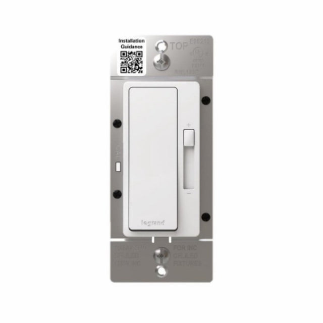 Legrand radiant Series RHL153PW Advanced Dimmer, 1.25 A, 120 V, 150 W, CFL, Incandescent, LED Lamp, 3-Way, White