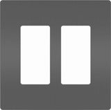 Legrand radiant RWP262BK Wallplate, 4.94 in L, 4.96 in W, 2 -Gang, Polycarbonate, Black